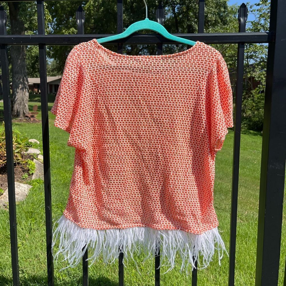 Anthropologie Eva Franco Feathered Top NWT - Picture 11 of 11